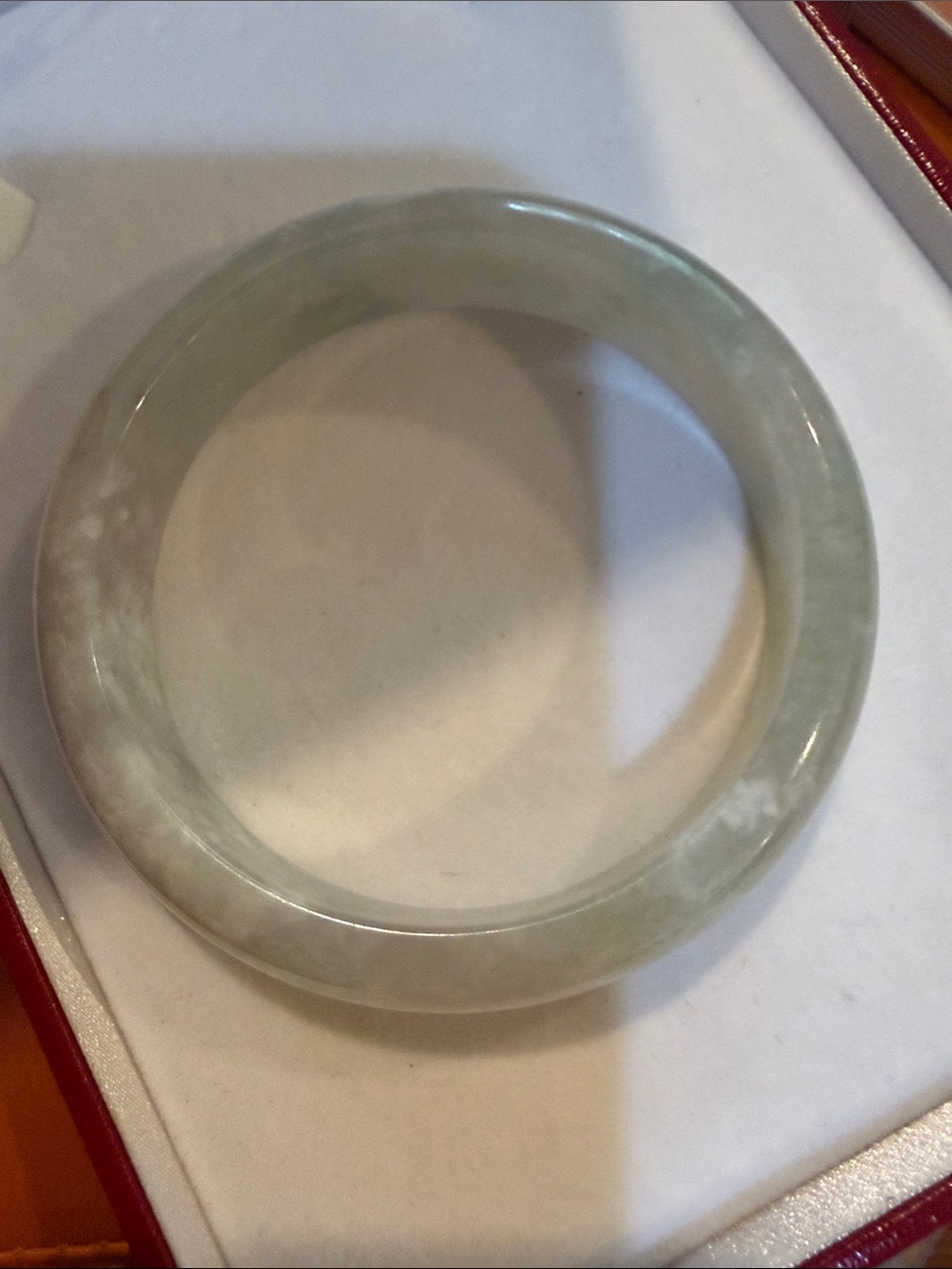 Certified grade A Classic Mu Na Pale Green Jade Bangle Bracelets with